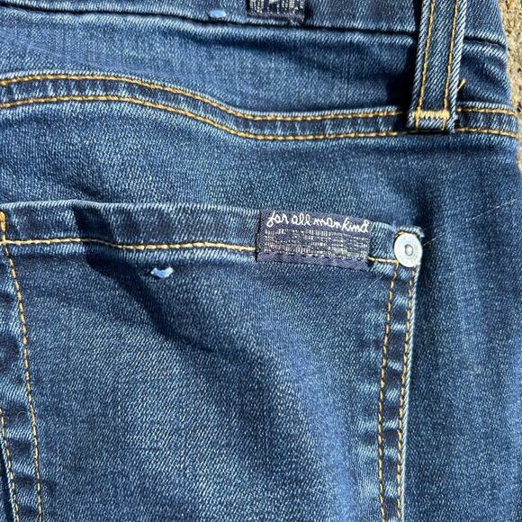 Jeans 7 FOR ALL MANKIND b (air) denim, size 28, zipper ankles - Picture 5 of 7